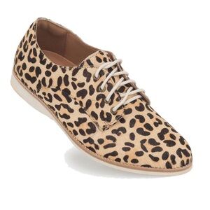 EUC (like new) Rollie ‘Derby’ Leopard Calf Hair Camel Oxford Sneakers (37)